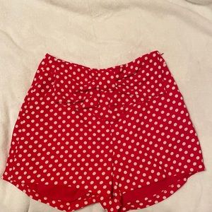 Red Polka Dot Bow Shorts (Disney line)